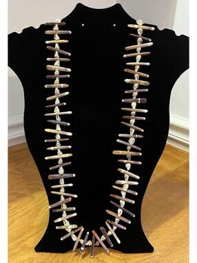 Vintage Sea Urchin Spine and Shell Necklace